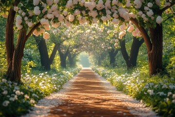 Canvas Print - Spring Blossom Pathway