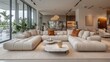 © Alienmarsh - Modern Living Room Interior Design with Luxurious Couch