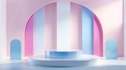 Wall Mural - Color_gradient_simple_and_beautiful_dreamy_geometri