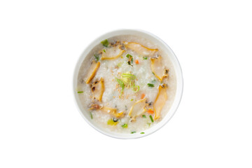 Transparent background PNG abalone porridge with abalone on top 전복을 얹은 투명한 배경 PNG 전복죽