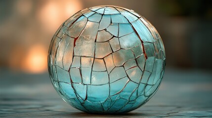 Poster - Cracked Glass Sphere