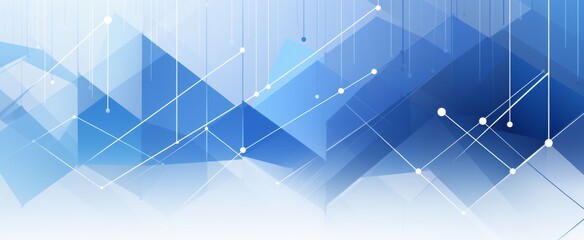 blue and white background featuring technology-inspired vector design with flat geometric shapes