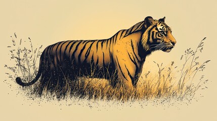 Wall Mural - Tiger in the Wild