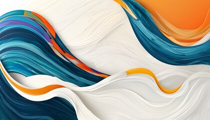 Wavy Curved Lines in Abstract White Design for Creative Wallpaper Background