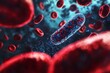 © InfiniteStudio - Pathogenic bacteria in the bloodstream with red blood cells illustrating the concept of septicemia and sepsis
