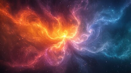 Poster - Cosmic Nebula - A Dance of Fire and Ice