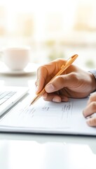 a business owner filling out a government grant application form on a laptop