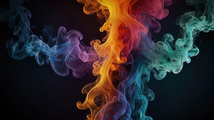 Canvas Print - Abstract Colorful Smoke