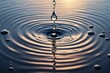 © Ayahe Stock - A close-up view of a water droplet splashing on a clear surface, creating ripples and bubbles in a blue and fresh setting, showcasing the beauty of nature and liquid dynamics