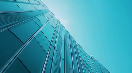 Wall Mural - Abstract Architecture: Glass Facade of a Modern Building