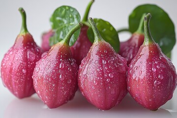 Sticker - Close Up of Red Figs with Dew Drops