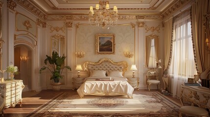 Wall Mural - bedroom with a beautiful interior