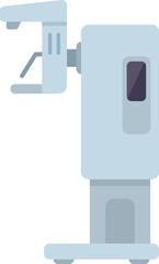 Sticker - Illustration featuring an x ray machine standing in a bright room, representing modern medical imaging technology