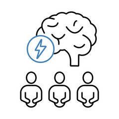 Wall Mural - brainstorm concept line icon. Simple element illustration. brainstorm concept outline symbol design.