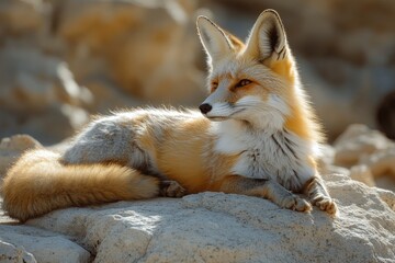 Wall Mural - A Fox in the Desert