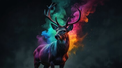 Wall Mural - Colorful Stag