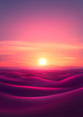 Wall Mural - file id(s): 989964450 - original name(s): swan6260_a_sunset_over_a_desert_with_dunes_a_sunset_with_p
