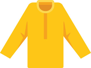 Sticker - Yellow long sleeve shirt spreading out its sleeves, simple casual attire for your design needs