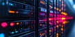 © nurionstudio - Rows of server racks with glowing lights in a data center.