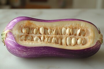 Poster - Purple Eggplant Cut in Half