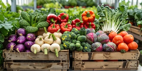 Sticker - vegetables on stall