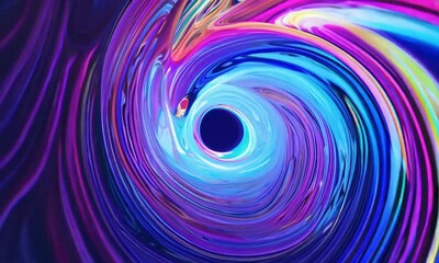 Wall Mural - colorful vortex energy with cosmic spiral waves, abstract futuristic digital background