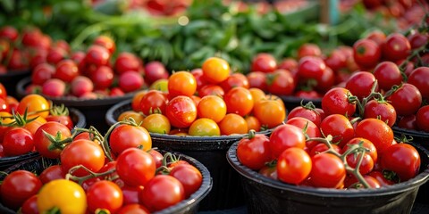 Wall Mural - tomatoes in a basket