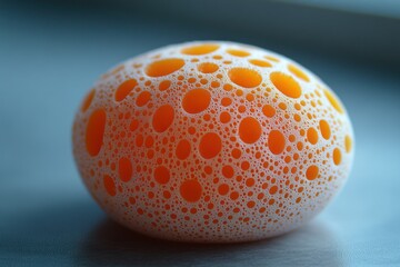 Wall Mural - Orange Sphere with Bubbles