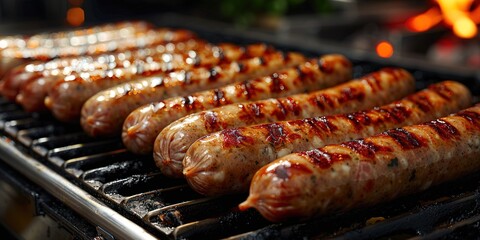 Canvas Print - grilled chicken on the grill