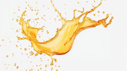 Wall Mural - Orange juice splash isolated on a white background