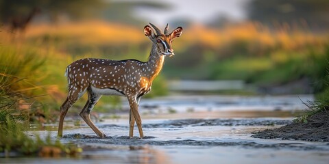 Canvas Print - deer in the woods