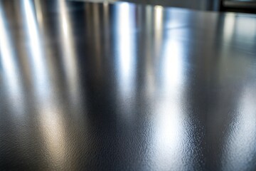Wall Mural - shiny metallic surface reflecting light