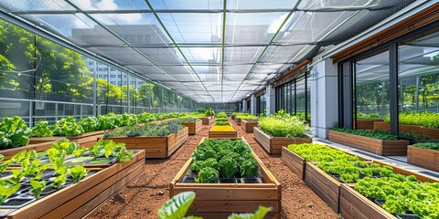 Poster - greenhouse with plants