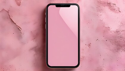 vibrant pink phone screen against a textured pink backdrop