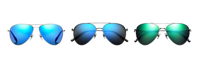 Stylish sunglasses in vibrant colors