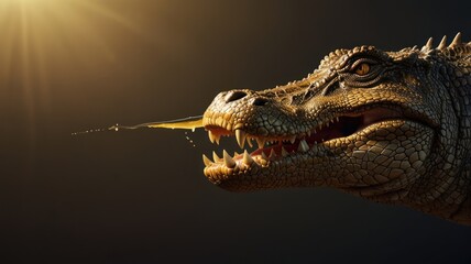 Poster - Alligator with open mouth