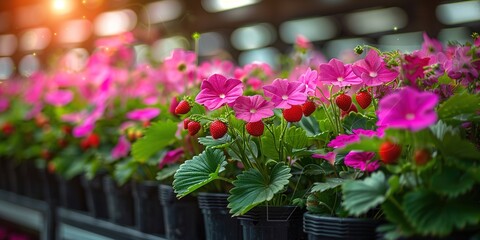 Canvas Print - flowers in a garden