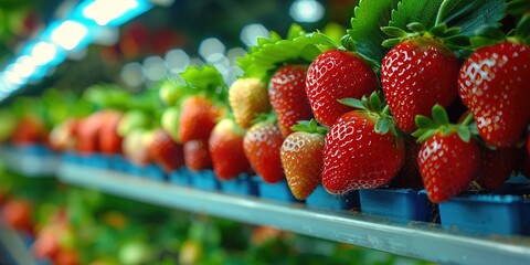 Canvas Print - strawberries on the market