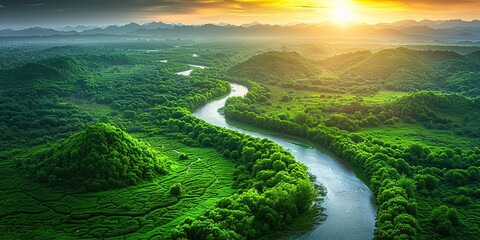 Poster - view of the river