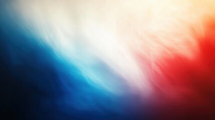 Fototapete - Abstract wave of blue, white, and red colors blending together to create a dynamic visual display showcasing movement and energy