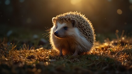 Wall Mural - Hedgehog Sunset