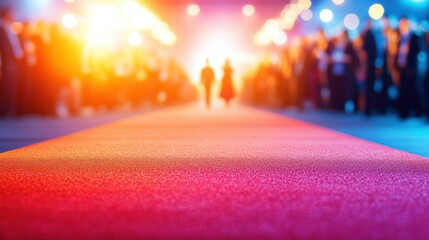 Poster - Stars shine bright at a glamorous movie premiere, showcasing stunning fashion and excitement on the red carpet.