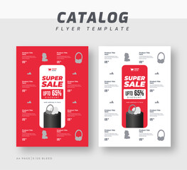 Canvas Print - Supermarket product sale catalog flyer bundle, product catalog sale promotion poster template