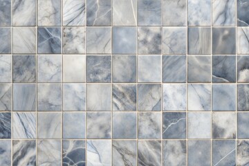 Wall Mural - Close-up of blue marble tiles with glossy finish