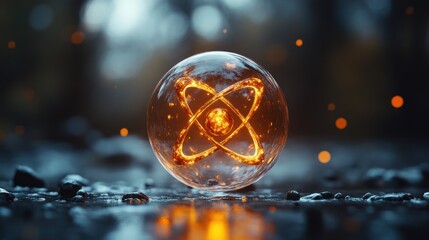 Canvas Print - Glowing Atomic Sphere