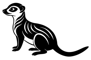 Wall Mural - Meerkat Silhouette, Meerkat Sitting Clipart Vector