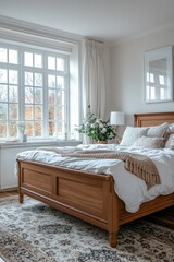 Wall Mural - Bedroom with Bed and Window