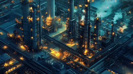 Wall Mural - Petrochemical industry.