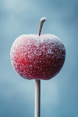 Wall Mural - Apple on a Stick with Snow Cover