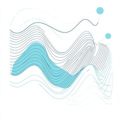 Stunning Business Report Background with Hand Drawn Line Style and Baby Blue Lines A Vibrant and Creative Visual. Showcasing Professionalism and Artistry.